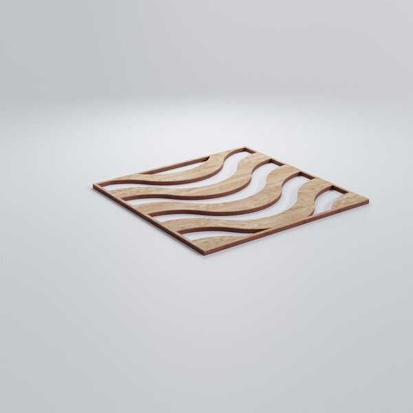 Ekena Millwork Medium Parker Decorative Fretwork Wood Wall Panels, Red Oak, 15 3/8"W x 15 3/8"H x 3/8"T - WALW16X16X0375PKRRO