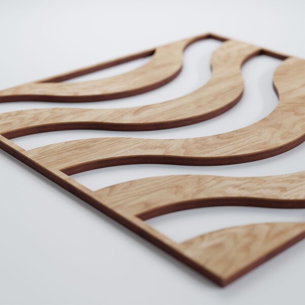 Ekena Millwork Medium Parker Decorative Fretwork Wood Wall Panels, Red Oak, 15 3/8"W x 15 3/8"H x 3/8"T - WALW16X16X0375PKRRO