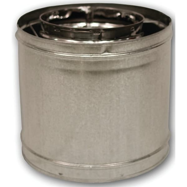 Comfort Flame Comfort Flame 12-8DM Chimney Pipe, 8 in ID, 12 in L, Galvanized Steel - 12-8DM