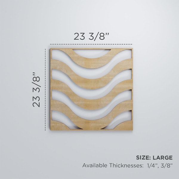 Ekena Millwork Large Parker Decorative Fretwork Wood Wall Panels, Red Oak, 23 3/8"W x 23 3/8"H x 3/8"T - WALW24X24X0375PKRRO