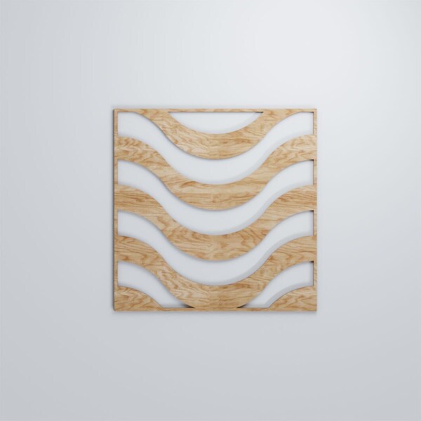 Ekena Millwork Large Parker Decorative Fretwork Wood Wall Panels, Red Oak, 23 3/8"W x 23 3/8"H x 3/8"T - WALW24X24X0375PKRRO