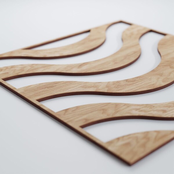 Ekena Millwork Large Parker Decorative Fretwork Wood Wall Panels, Red Oak, 23 3/8"W x 23 3/8"H x 3/8"T - WALW24X24X0375PKRRO