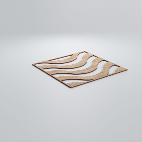 Ekena Millwork Large Parker Decorative Fretwork Wood Wall Panels, Red Oak, 23 3/8"W x 23 3/8"H x 3/8"T - WALW24X24X0375PKRRO