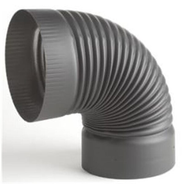 Integra Miltex Selkirk Corporation 2814B 8 Inch  Heat-fab 22-ga Welded Black Stovepipe  90 Deg Elbow - 21350