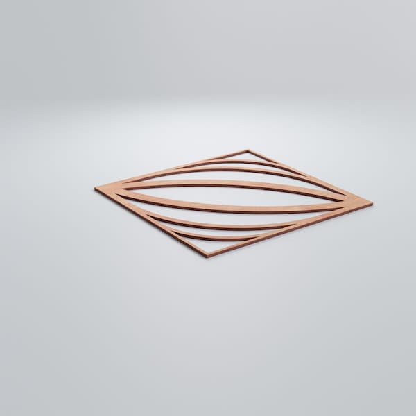 Ekena Millwork Large Otis Decorative Fretwork Wood Wall Panels, Cherry, 23 3/8"W x 23 3/8"H x 3/8"T - WALW24X24X0375OTSCH