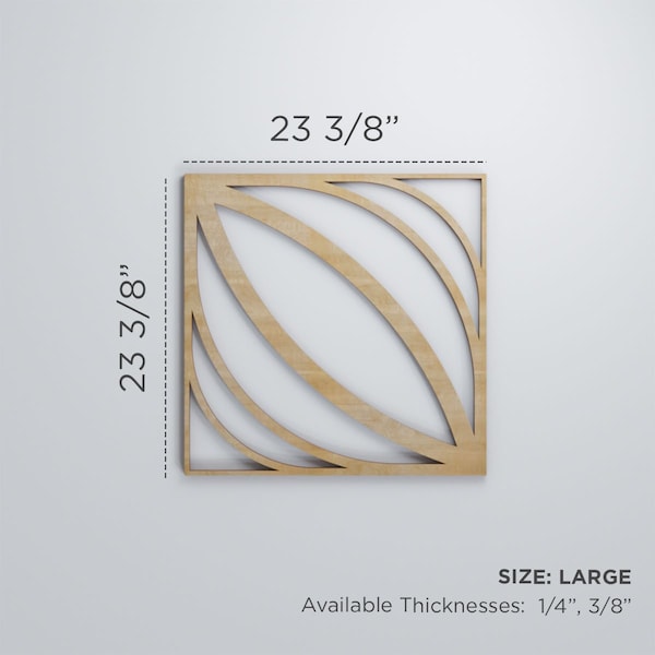 Ekena Millwork Large Otis Decorative Fretwork Wood Wall Panels, Cherry, 23 3/8"W x 23 3/8"H x 3/8"T - WALW24X24X0375OTSCH