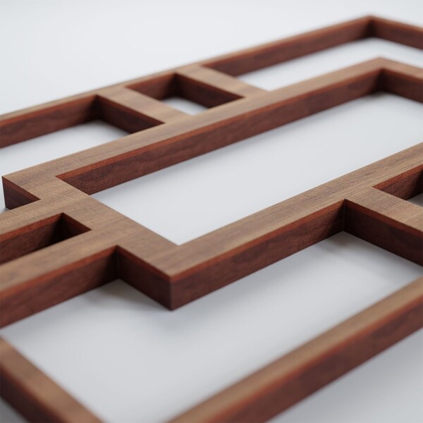 Ekena Millwork Extra Small Hastings Decorative Fretwork Wood Wall Panels, Walnut, 4 7/8"W x 7 3/8"H x 3/8"T - WALW08X08X0375HASWA
