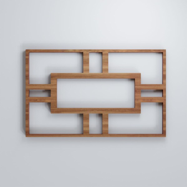 Ekena Millwork Extra Small Hastings Decorative Fretwork Wood Wall Panels, Walnut, 4 7/8"W x 7 3/8"H x 3/8"T - WALW08X08X0375HASWA