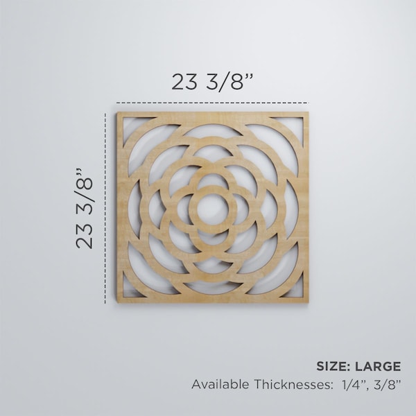 Ekena Millwork Large Edinburg Decorative Fretwork Wood Wall Panels, Walnut, 23 3/8"W x 23 3/8"H x 3/8"T - WALW24X24X0375EBGWA
