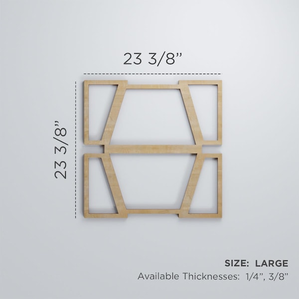 Ekena Millwork Large Greeley Decorative Fretwork Wood Wall Panels, Wood (Paint Grade), 23 3/8"W x 23 3/8"H x 3/8"T - WALW24X24X0375GLYMF