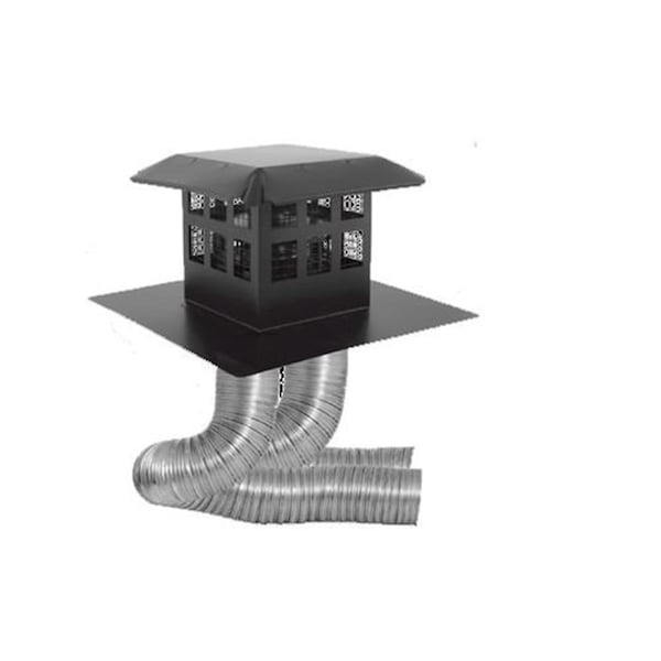 Keen 4 in. x 35 ft. 3 in. x 35 ft. DirectVent Pro Direct Vent Pipe - Galvanized - KE2547610