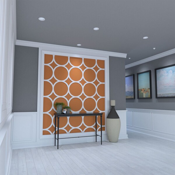 Ekena Millwork Medium Beacon Decorative Fretwork Wall Panels in Architectural Grde PVC, 15 3/8"W x 15 3/8"H x 3/8"T - WALP16X16BEA