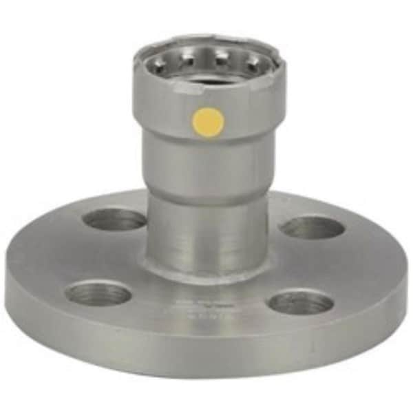 Viega 1 x 1 in. Press x Flange Fitting Adapter, 4 Bolt - MegaPressG, Black Steel - QVG-25771