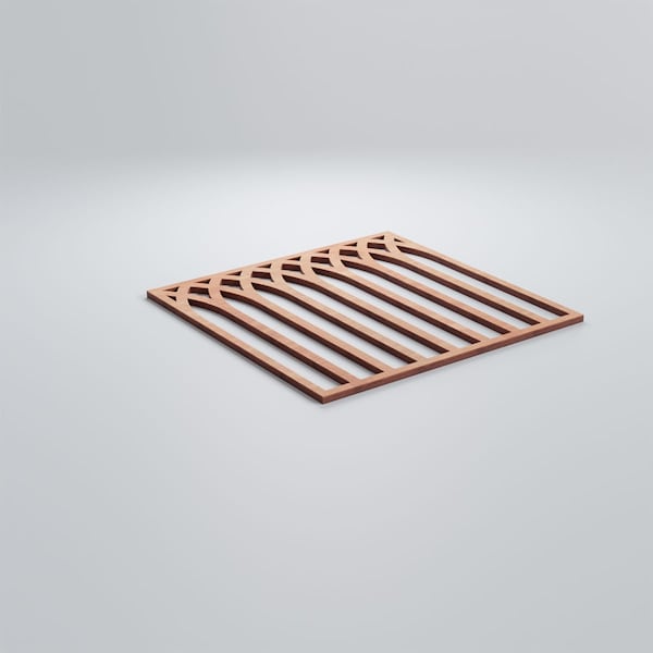 Ekena Millwork Medium Cedar Park Decorative Fretwork Wood Wall Panels, Cherry, 15 3/8"W x 15 3/8"H x 3/8"T - WALW16X16X0375CRPCH