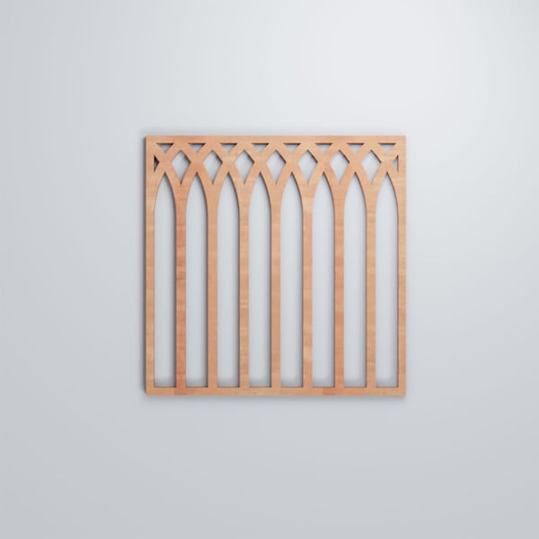Ekena Millwork Medium Cedar Park Decorative Fretwork Wood Wall Panels, Cherry, 15 3/8"W x 15 3/8"H x 3/8"T - WALW16X16X0375CRPCH