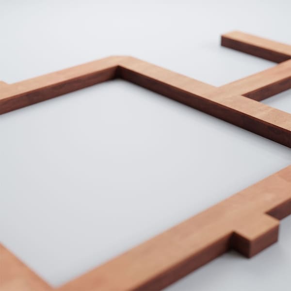 Ekena Millwork Extra Small Carlisle Decorative Fretwork Wood Wall Panels, Cherry, 12 7/8"W x 7 3/8"H x 3/8"T - WALW08X08X0375CARCH