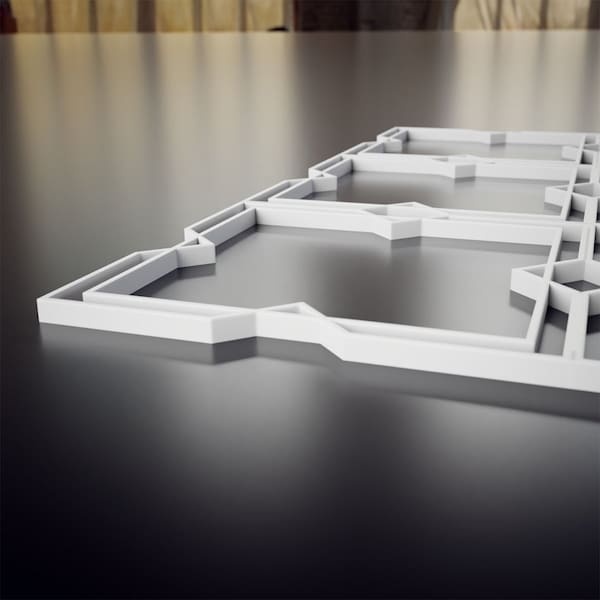 Ekena Millwork Extra Small Fleming Decorative Fretwork Wall Panels in Architectural PVC, 7 3/8"W x 7 3/8"H x 3/8"T - WALP08X08FMG