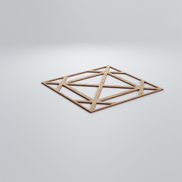 Ekena Millwork Large Buxton Decorative Fretwork Wood Wall Panels, Red Oak, 23 3/8"W x 23 3/8"H x 3/8"T - WALW24X24X0375BUXRO
