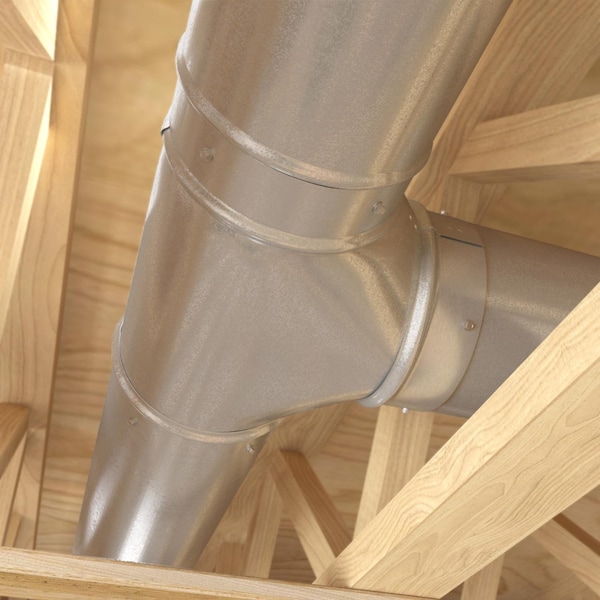Imperial Mfg Imperial 6 in. X 6 in. X 6 in. Galvanized Steel Furnace Pipe Tee - GV0892
