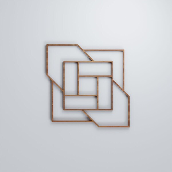 Ekena Millwork Small Loveland Decorative Fretwork Wood Wall Panels, Walnut, 11 3/8"W x 11 3/8"H x 3/8"T - WALW12X12X0375LLDWA