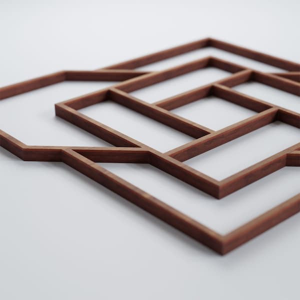 Ekena Millwork Small Loveland Decorative Fretwork Wood Wall Panels, Walnut, 11 3/8"W x 11 3/8"H x 3/8"T - WALW12X12X0375LLDWA