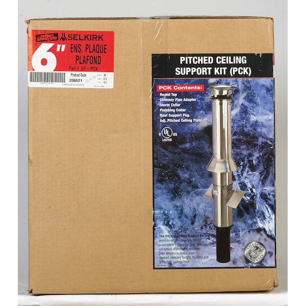 Selkirk Selkirk 6 in. Stainless Steel Stove Pipe Ceiling Support Kit - 206621