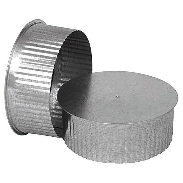 Imperial Imperial 8 in. D Galvanized Steel Crimped Pipe End Cap - GV0737
