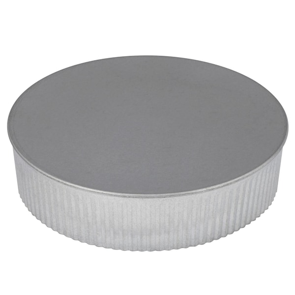 Imperial Imperial 8 in. D Galvanized Steel Crimped Pipe End Cap - GV0737