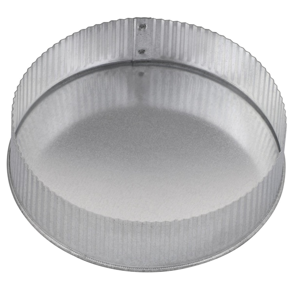 Imperial Imperial 8 in. D Galvanized Steel Crimped Pipe End Cap - GV0737