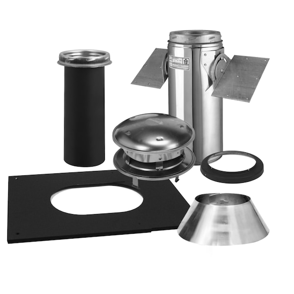 Selkirk Selkirk 8 in. Stainless Steel Stove Pipe Ceiling Support Kit - 208621