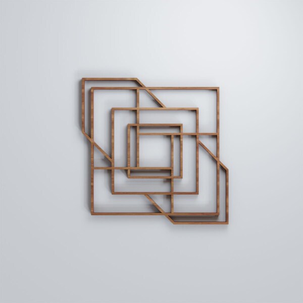 Ekena Millwork Extra Small Norwood Decorative Fretwork Wood Wall Panels, Walnut, 7 3/8"W x 7 3/8"H x 3/8"T - WALW08X08X0375NWDWA