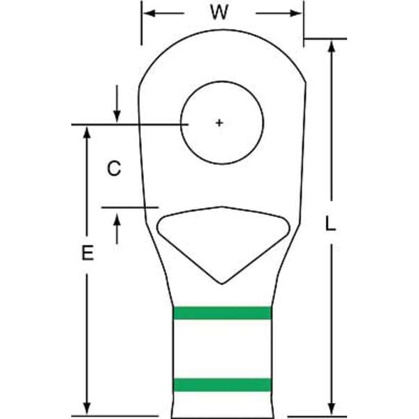 3M Unión de Compresión de Un Orificio, 1 AWG, paquete de 100 - MC1-38RX