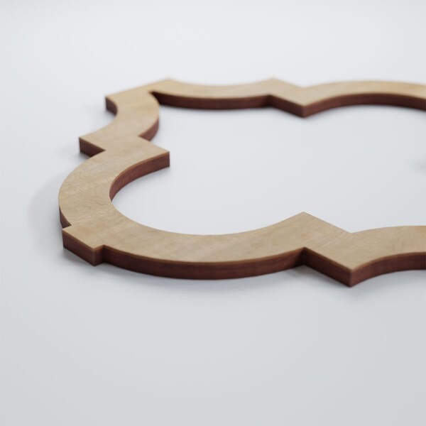 Ekena Millwork Small Marrakesh Decorative Fretwork Wood Wall Panels, Hickory, 11 3/8"W x 11 3/8"H x 3/8"T - WALW12X12X0375MRKHI