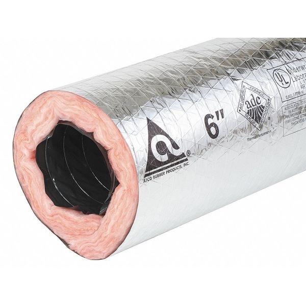 Atco Insulated Flexible Duct, 6"WC, 5000 fpm - 13102506