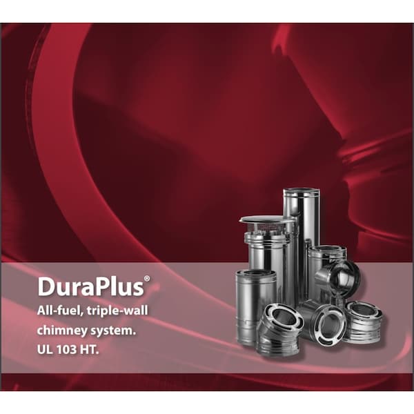 Duravent DuraVent DuraPlus 6 in. D X 36 in. L Galvanized Steel Chimney Pipe - 6DP-36
