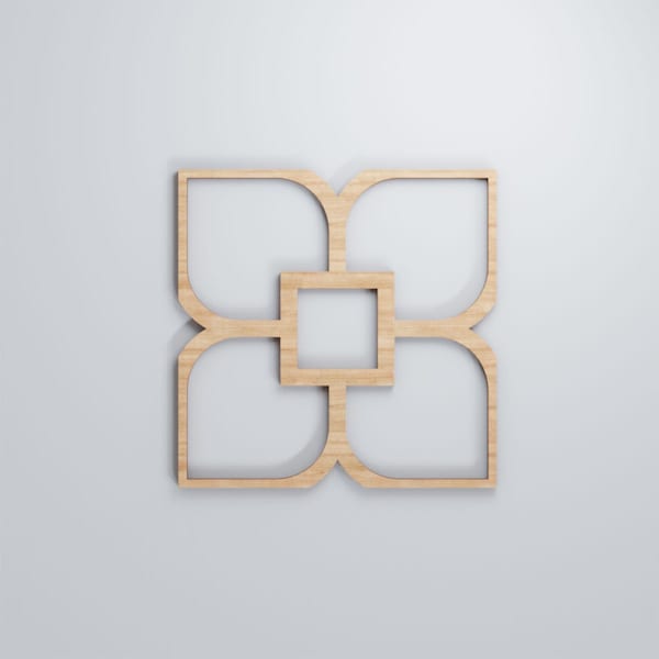Ekena Millwork Small Olivia Decorative Fretwork Wood Wall Panels, Alder, 11 3/8"W x 11 3/8"H x 3/8"T - WALW12X12X0375OLVAL
