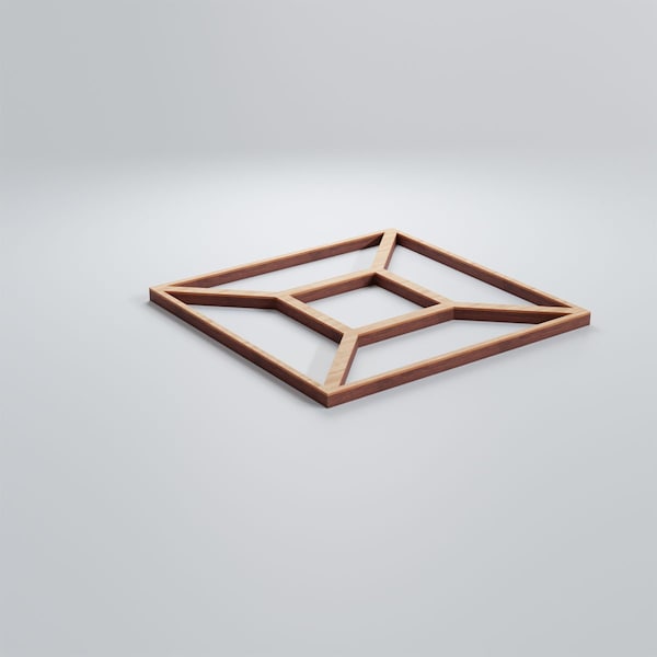 Ekena Millwork Extra Small Marion Decorative Fretwork Wood Wall Panels, Alder, 7 3/8"W x 7 3/8"H x 3/8"T - WALW08X08X0375MARAL