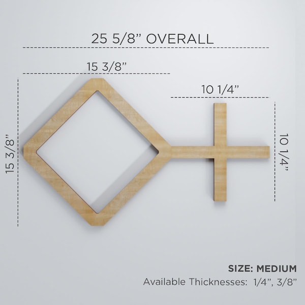 Ekena Millwork Medium Cameron Decorative Fretwork Wood Wall Panels, Cherry, 25 5/8"W x 15 3/8"H x 3/8"T - WALW16X16X0375CAMCH