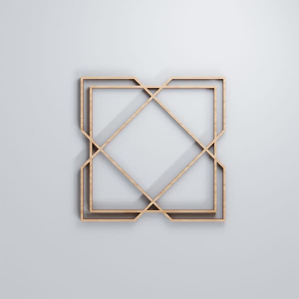 Ekena Millwork Extra Small Kiowa Decorative Fretwork Wood Wall Panels, Alder, 7 3/8"W x 7 3/8"H x 3/8"T - WALW08X08X0375KWAAL