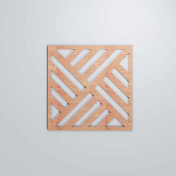 Ekena Millwork Large Allen Decorative Fretwork Wood Wall Panels, Cherry, 23 3/8"W x 23 3/8"H x 3/8"T - WALW24X24X0375ALLCH