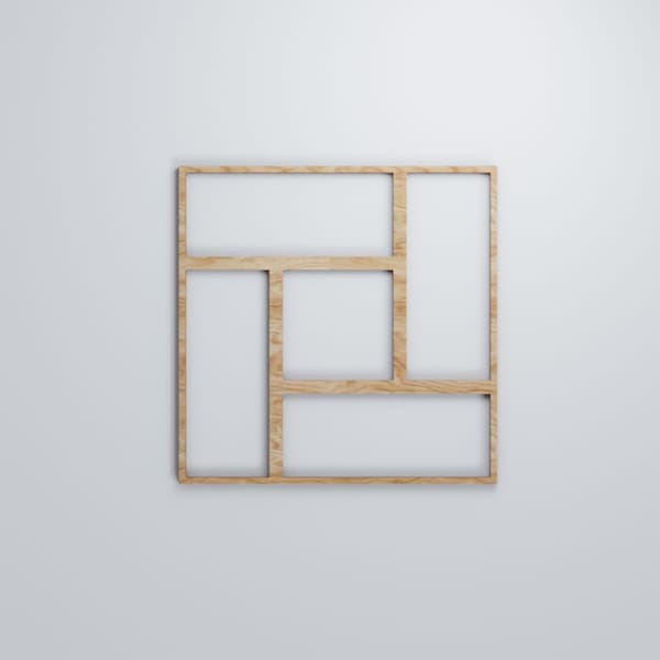 Ekena Millwork Medium Sheffield Decorative Fretwork Wood Wall Panels, Red Oak, 15 3/8"W x 15 3/8"H x 3/8"T - WALW16X16X0375SHFRO