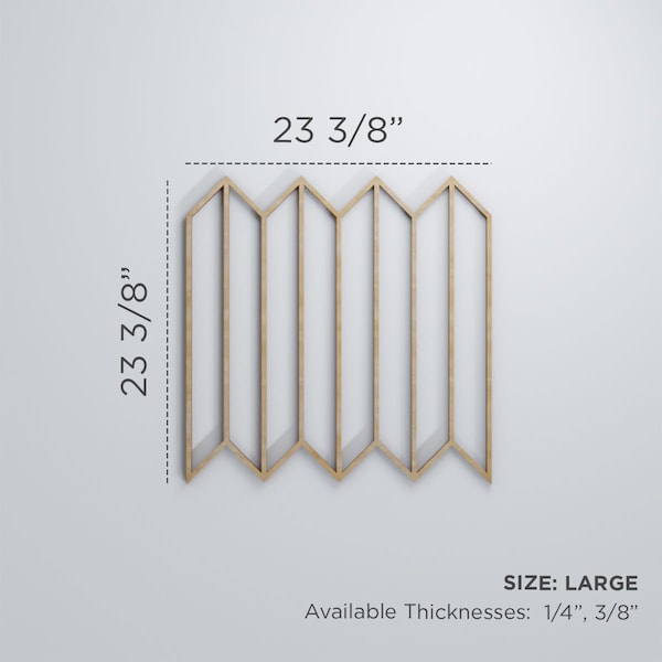 Ekena Millwork Large Conroe Decorative Fretwork Wood Wall Panels, Hickory, 23 3/8"W x 23 3/8"H x 3/8"T - WALW24X24X0375CREHI