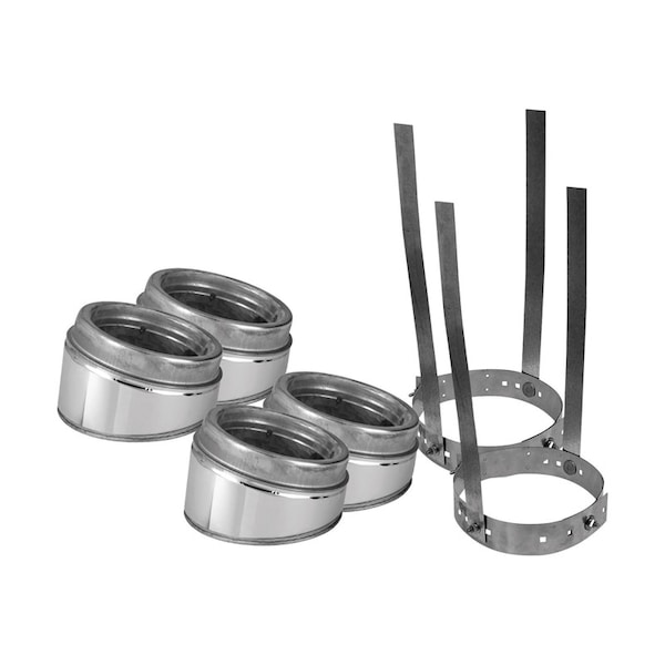 Selkirk Selkirk 8 in. D X 8 in. D Adjustable 30 deg Stainless Steel Insulated Elbow Kit - 208211