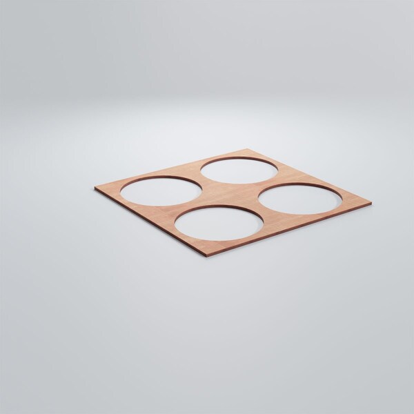 Ekena Millwork Large Wembley Decorative Fretwork Wood Wall Panels, Cherry, 23 3/8"W x 23 3/8"H x 3/8"T - WALW24X24X0375WEMCH