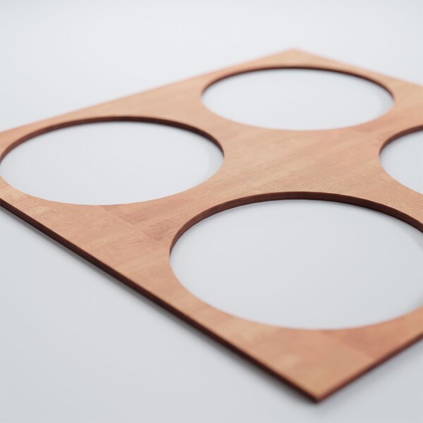 Ekena Millwork Large Wembley Decorative Fretwork Wood Wall Panels, Cherry, 23 3/8"W x 23 3/8"H x 3/8"T - WALW24X24X0375WEMCH