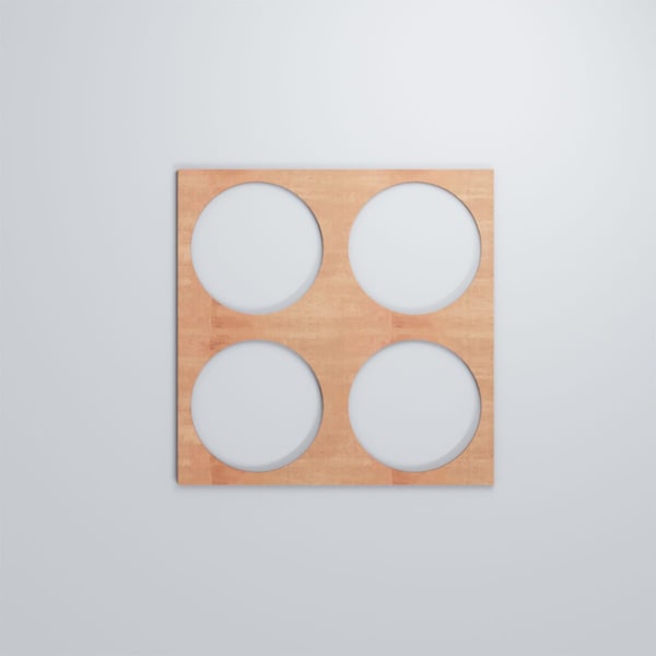 Ekena Millwork Large Wembley Decorative Fretwork Wood Wall Panels, Cherry, 23 3/8"W x 23 3/8"H x 3/8"T - WALW24X24X0375WEMCH