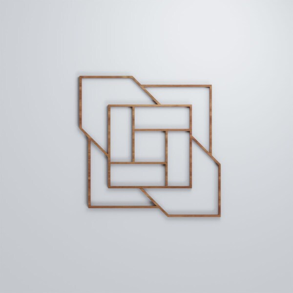 Ekena Millwork Medium Loveland Decorative Fretwork Wood Wall Panels, Walnut, 15 3/8"W x 15 3/8"H x 3/8"T - WALW16X16X0375LLDWA