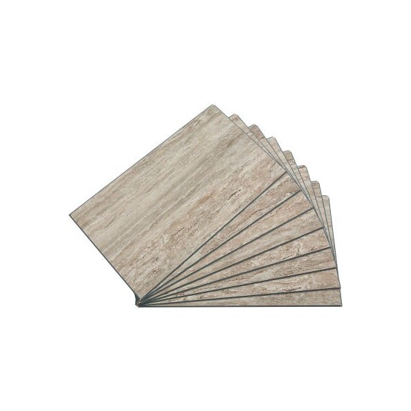 Acoustic Ceiling Products Palisade 25.6"L x 14.8"W Vinyl Wall Tile, Grecian Earth, 8 Pack - 53001