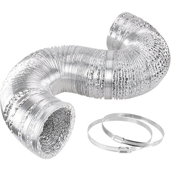 Ipower 14 inch ducting 25 feet long + pair of clams - GLDUCT14X25C