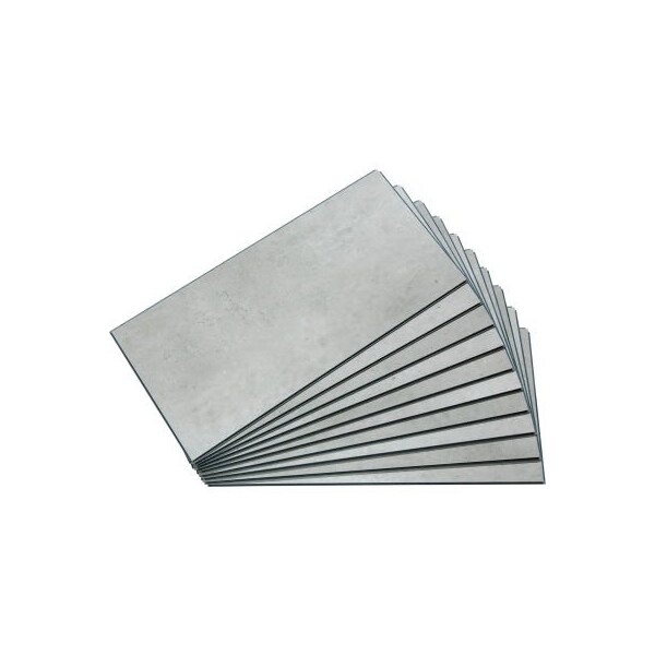 Acoustic Ceiling Products Palisade 23.2"L x 11.1"W Vinyl Wall Tile, Frost Nickel, 10 Pack - 53502